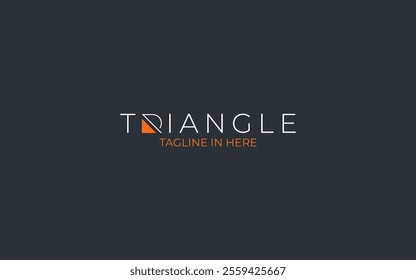 Word mark logo icon formed triangle symbol in letter r with orange color