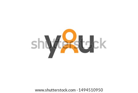 Word mark logo icon formed symbol of the person in the letter O