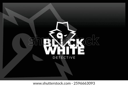 Word mark logo icon formed detective symbol with simple and modern shape