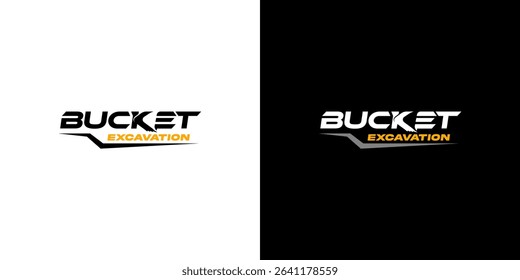 Word mark logo with negative space excavator bucket in K and E. Also a dump shape underneath.