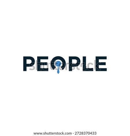 Word mark people logo design, person symbol icon 
