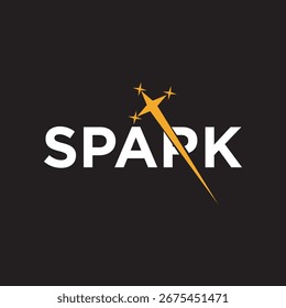 marca nominativa design do logotipo do spark, modelo de vetor gráfico da tipografia do texto do spark