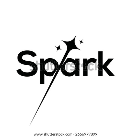 word mark spark logo design template
