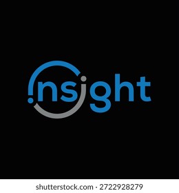 Vector gráfico de diseño de logotipo de Word Mark Text Insight