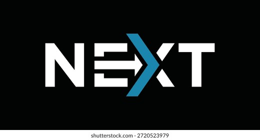 word mark text next logo design, typography text next graphic vector template