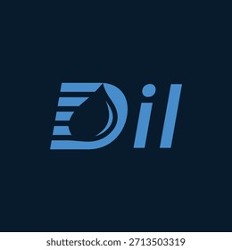 word mark text oil logo design template
