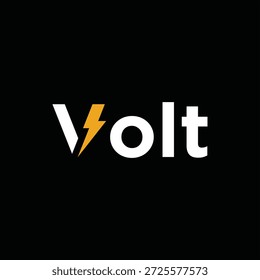 Word Mark Volt Diseño de logotipo, tipografía Texto Volt Plantilla de Vector