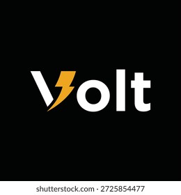 Marca de palabra Volt Vector de diseño de logotipo, tipografía Texto Volt Símbolo Icono Concepto