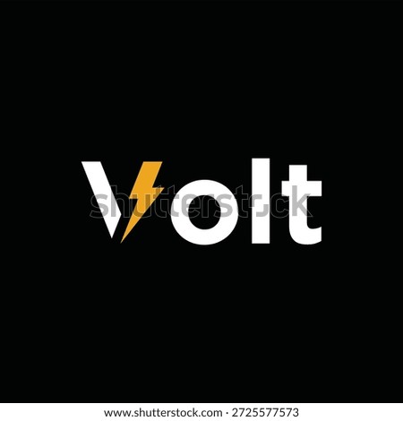 word mark volt logo design, typography text volt graphics vector template