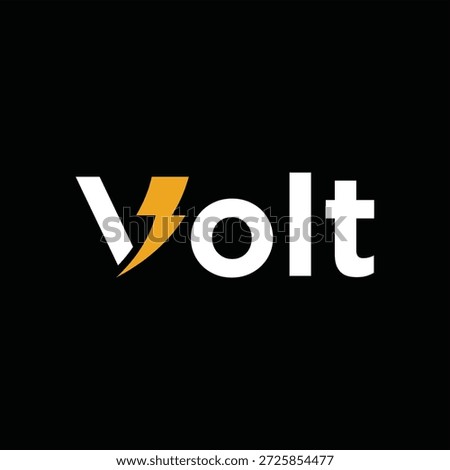 word mark volt logo design vector, typography text volt symbol icon concept
