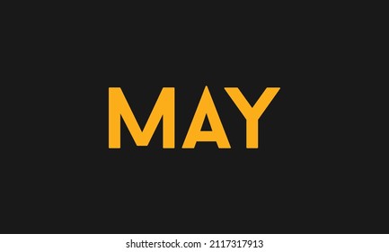 Word MAY in letters - Initial vector design - Premium Icon, Logo vector