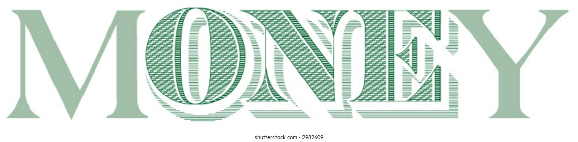 Word Money One One Dollar Bill Stock Vector (Royalty Free) 2982609 ...