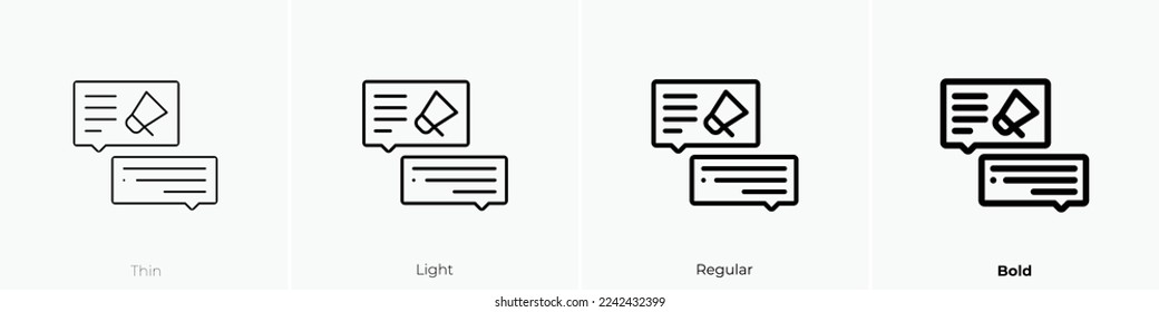 word of mouth icon. Thin, Light Regular And Bold style design isolated on white background