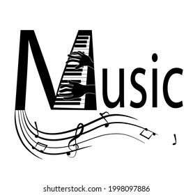 Word Music Drawn Letter M Drawn Stock Vector (Royalty Free) 1998097886 ...