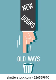 Word New door  VECTOR ILLUSTRATION