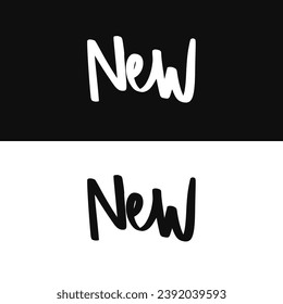 letra nueva palabra, vector, aislado