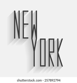 word new york.vector illustration.