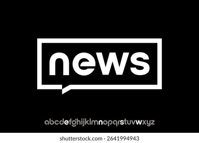 word news, modern minimalist circular font with rounded edges.