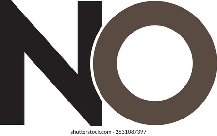The word NO in bold typography