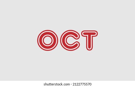 Word OCT in letters - Initial vector design - Premium Icon, Logo vector