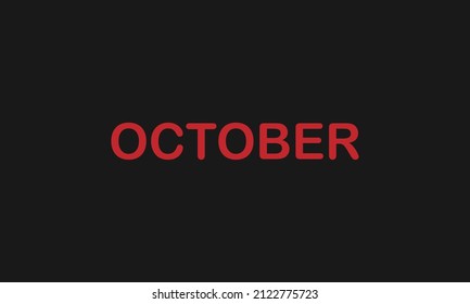 Word OCTOBER in letters - Initial vector design - Premium Icon, Logo vector