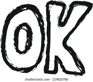 word ok doodle charcoal