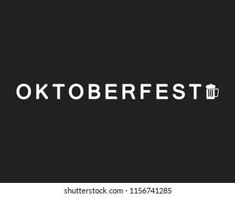 The word Oktoberfest, a minimalist background for the Oktoberfest holiday