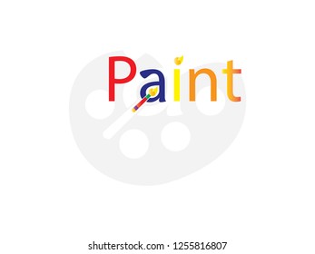 The word Paint logo vector