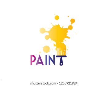 The word Paint logo vector