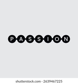 The word Passion vector text image.