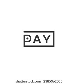 The word "PAY" in the shape of Wallet