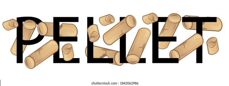 word pellet cartoon. vector illustration