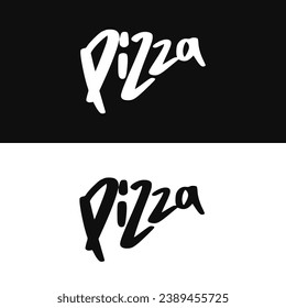 Word Pizza in vector, isolated