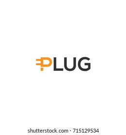 Word plug logo with creative concept 