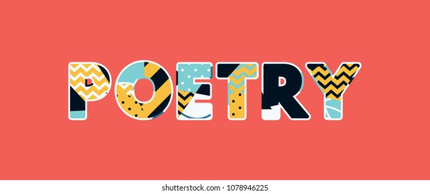 Word Poetry Concept Written Colorful Abstract Stock Vector (royalty 