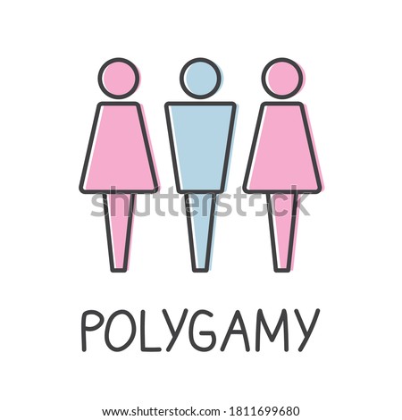 word polygamy concept - vector illustration