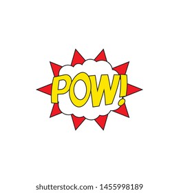 Word Pow Retro Comic Explosion Cloud Stock Vector (Royalty Free ...