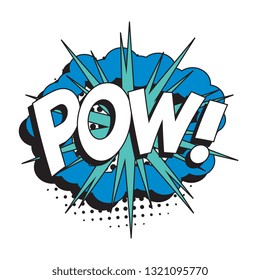 Word Pow Retro Comic Speech Bubble Stock Vector (Royalty Free ...