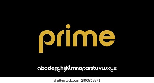 word prime, Modern Rounded Sans Serif Font Alphabet Preview for Logo and Branding Design