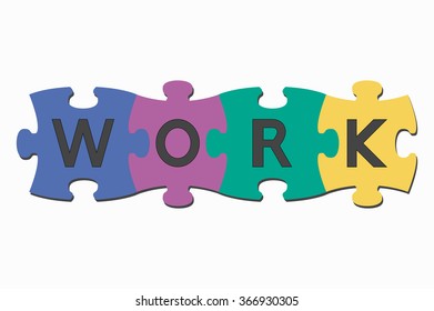 word puzzle pieces work
