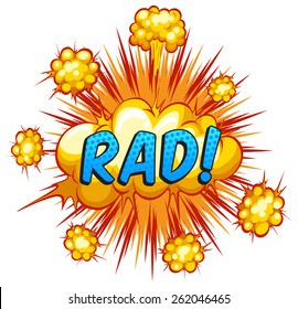 Word rad with cloud explosion background