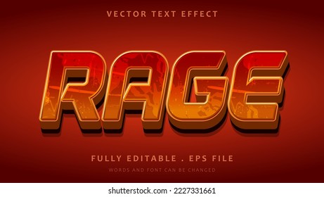 Word Rage Grunge Editable Text Effect Design Template. Effect Saved In Graphic Style