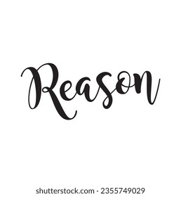 word Reason, vector design illustration