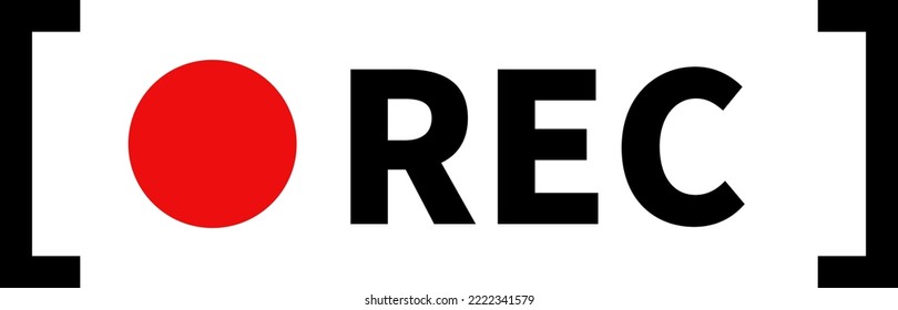 La palabra "REC" y un círculo rojo que indica la grabación