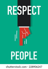 Word RESPECT PEOPLE vector illustration