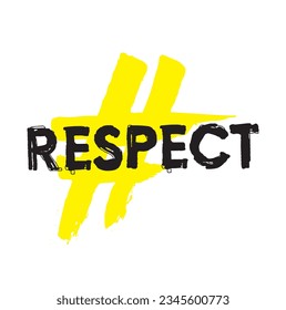 The word Respect. Vector letters isolated on a white background