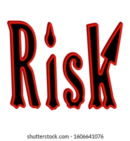 The word risk lettering.