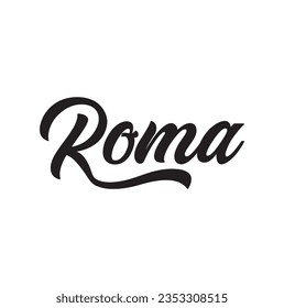 word Roma, vector design illustration