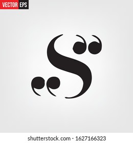 Word S alphabet letters number Typography fonts regular uppercase and lowercase vector illustration