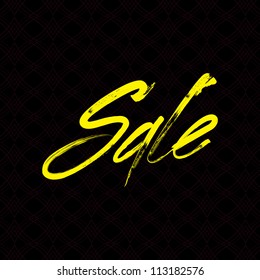 Word "Sale" created with a vector brushes
